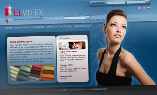 interface graphique de site internet