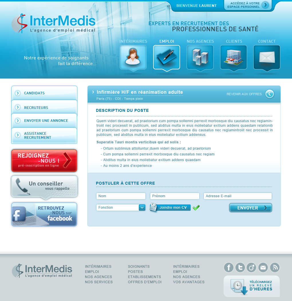 Interface graphique Intermedis
